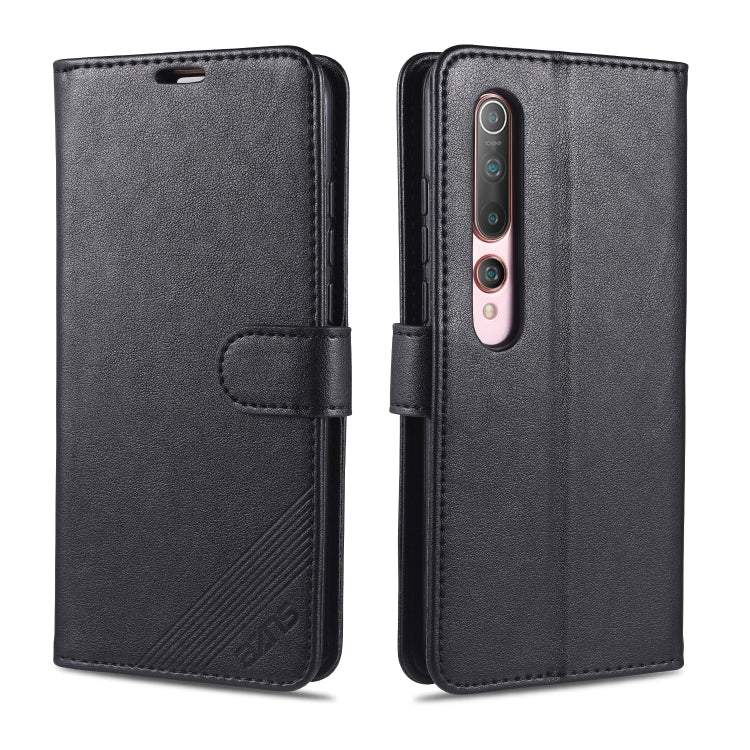 For Xiaomi Mi 10 / 10 Pro AZNS Sheepskin Texture Horizontal Flip Leather Case with Holder & Card Slots & Wallet