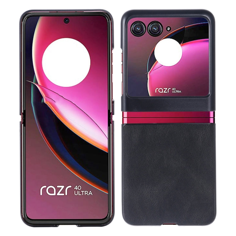 For Motorola Razr 40 Ultra Classic Leather PC Phone Case