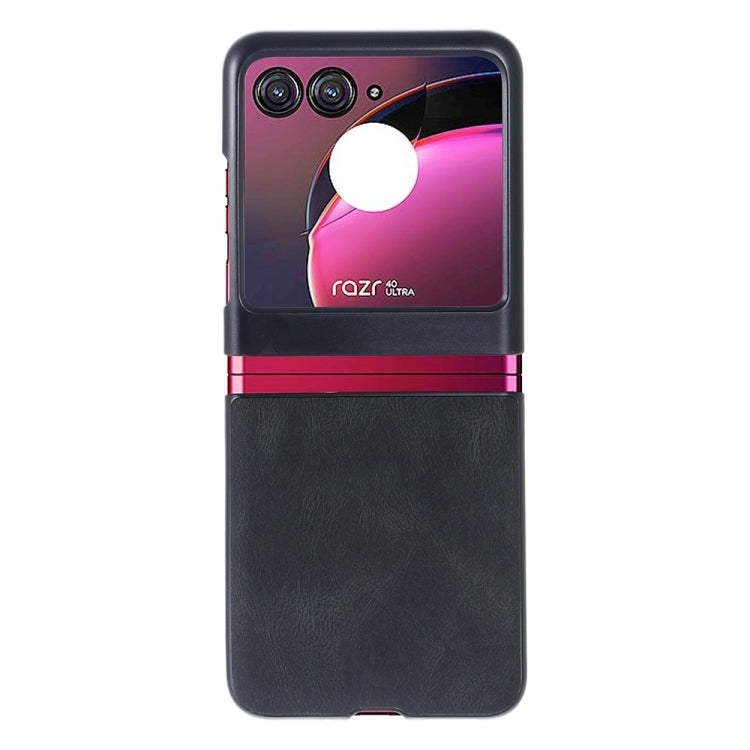 For Motorola Razr 40 Ultra Classic Leather PC Phone Case