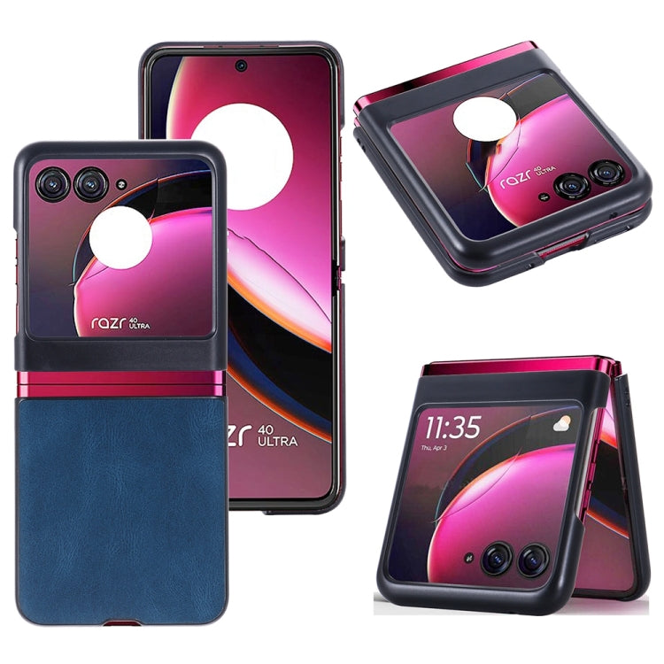 For Motorola Razr 40 Ultra Classic Leather PC Phone Case