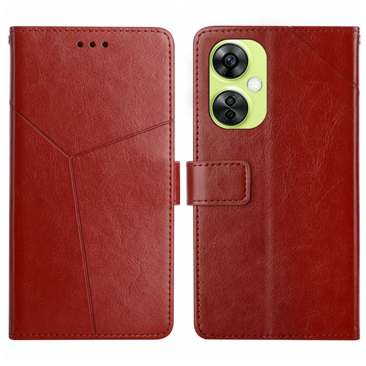 For OnePlus Nord CE 3 Lite Y-shaped Pattern Flip Leather Phone Case