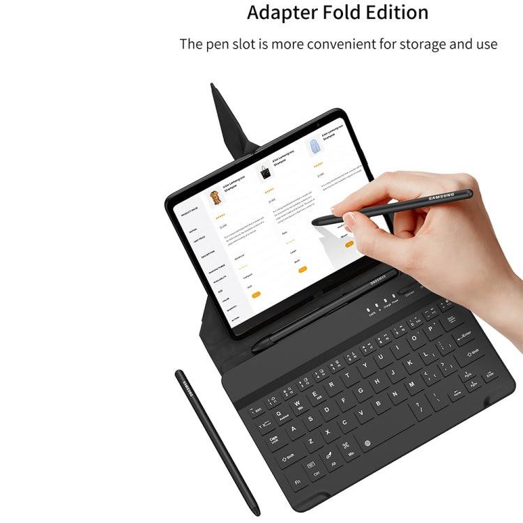 For Samsung Galaxy Z Fold5 GKK Magnetic Folding Bluetooth Keyboard Leather Case with Pen
