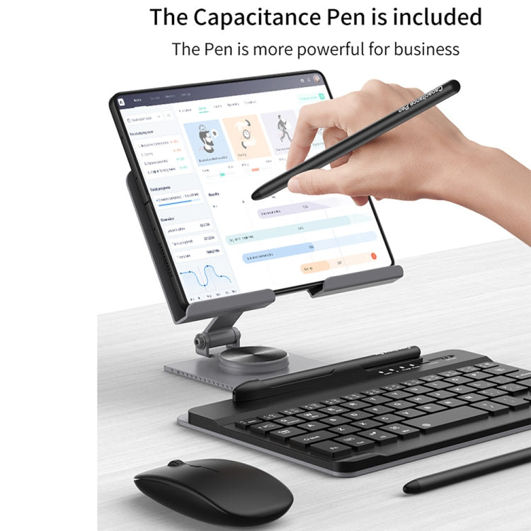 For Samsung Galaxy Z Fold5 GKK Folding Bluetooth Keyboard Holder with Pen + Holder + Keyboard + Mouse