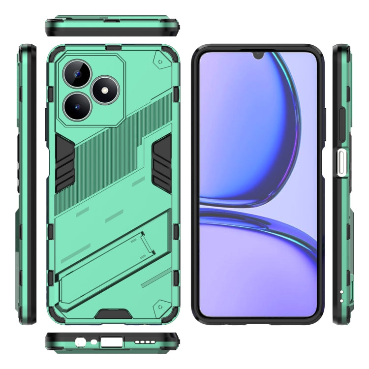 For Realme C53 4G Punk Armor 2 in 1 PC + TPU Phone Case with Holder