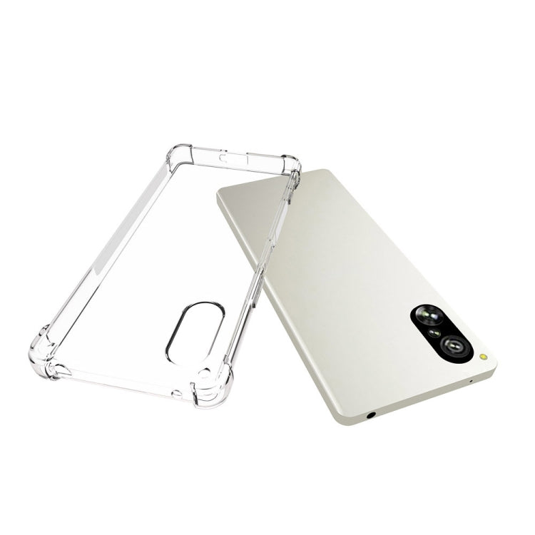 For Sony Xperia 5 V Shockproof Non-slip Thickening TPU Phone Case(Transparent)
