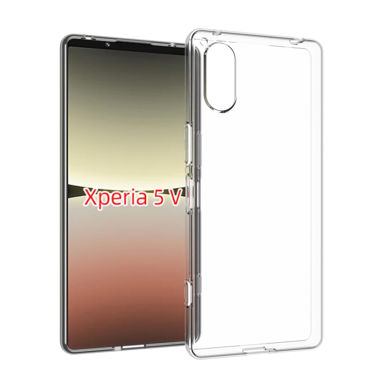 For Sony Xperia 5 V Waterproof Texture TPU Phone Case(Transparent)