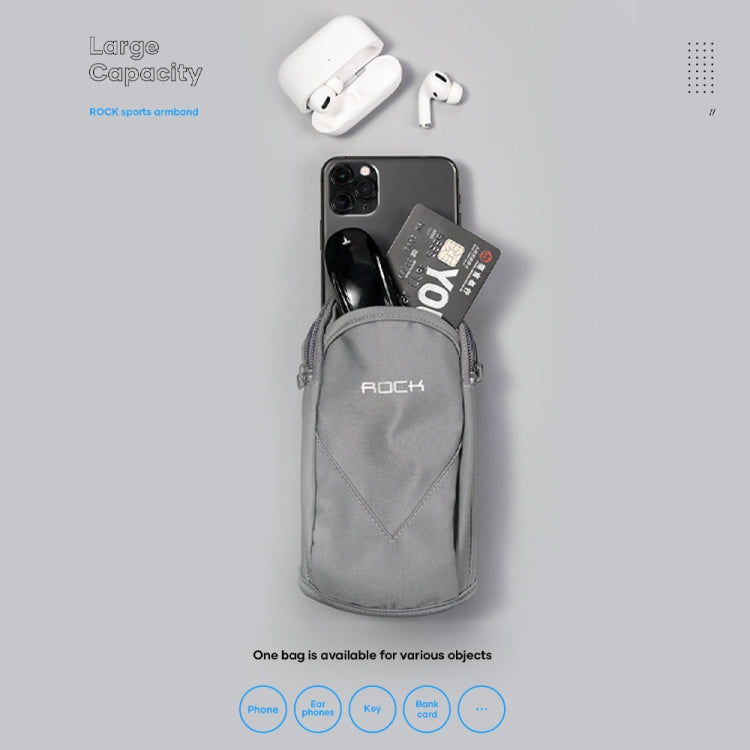 ROCK Universal Sport Armband Case for Smartphones Below 6.5 inch(Grey)