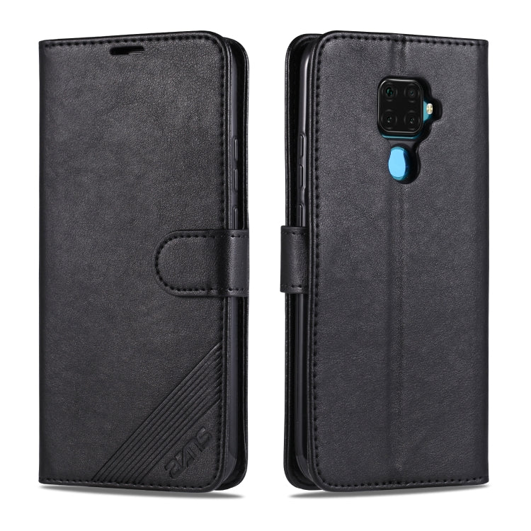 For Huawei Mate 30 Lite / Nova 5i Pro AZNS Sheepskin Texture Horizontal Flip Leather Case with Holder & Card Slots & Wallet