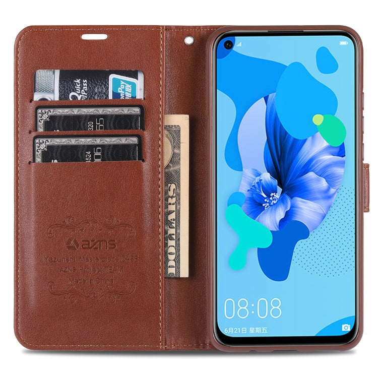 For Huawei Nova 5i / P20 Lite(2019) AZNS Sheepskin Texture Horizontal Flip Leather Case with Holder & Card Slots & Wallet