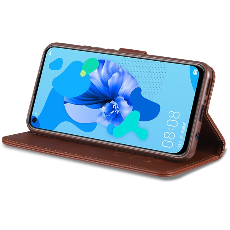 For Huawei Nova 5i / P20 Lite(2019) AZNS Sheepskin Texture Horizontal Flip Leather Case with Holder & Card Slots & Wallet
