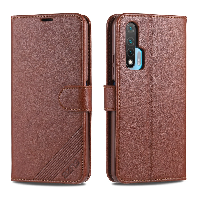 For Huawei Nova 6 AZNS Sheepskin Texture Horizontal Flip Leather Case with Holder & Card Slots & Wallet