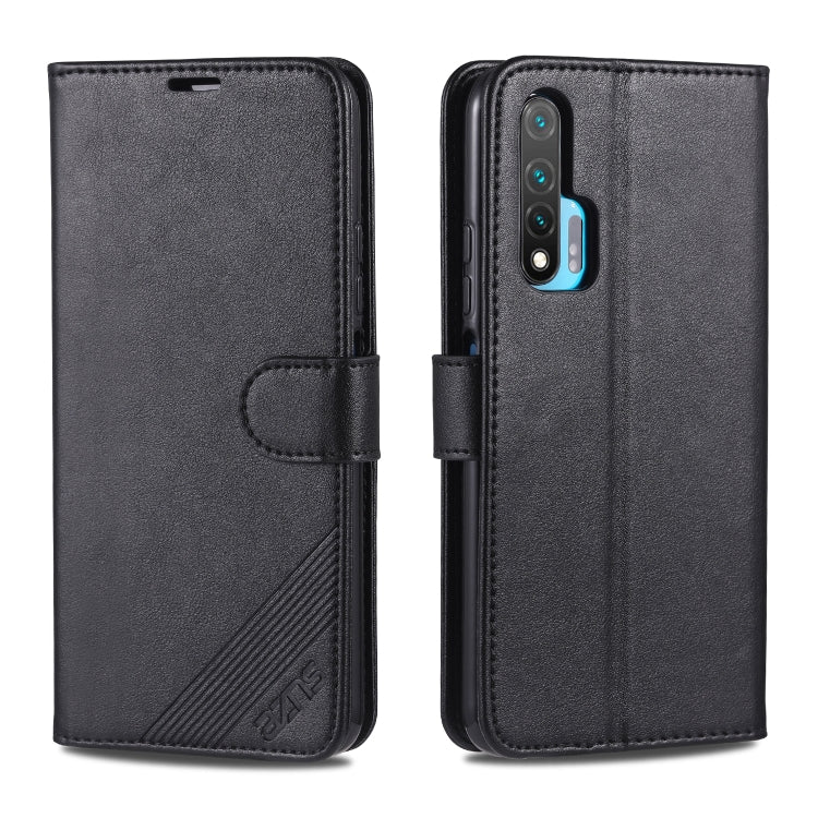 For Huawei Nova 6 AZNS Sheepskin Texture Horizontal Flip Leather Case with Holder & Card Slots & Wallet