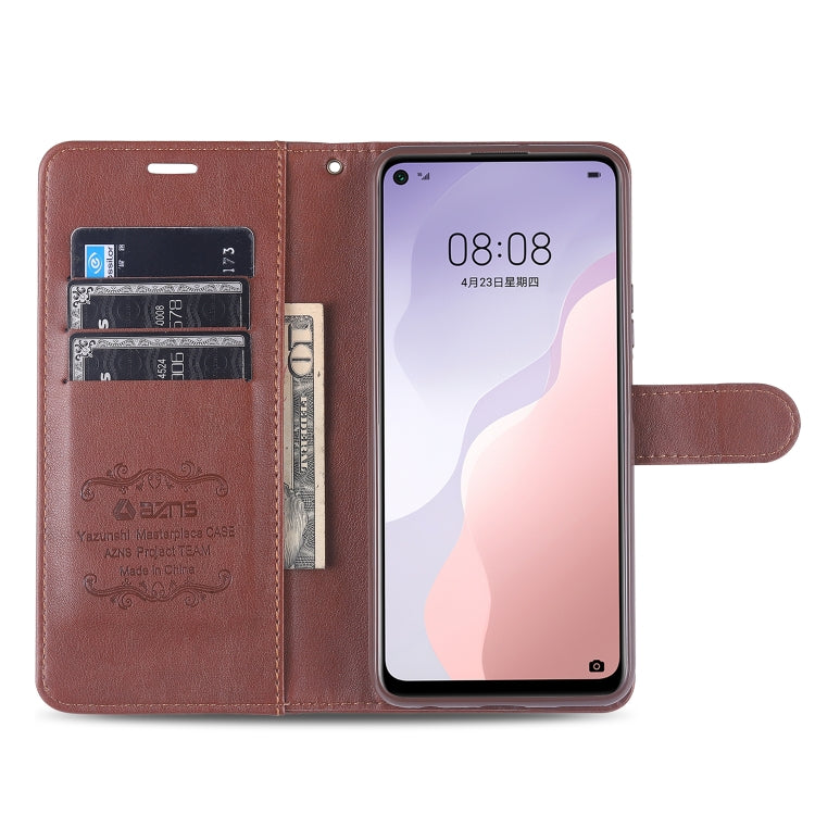 For Huawei Nova 7 SE AZNS Sheepskin Texture Horizontal Flip Leather Case with Holder & Card Slots & Wallet