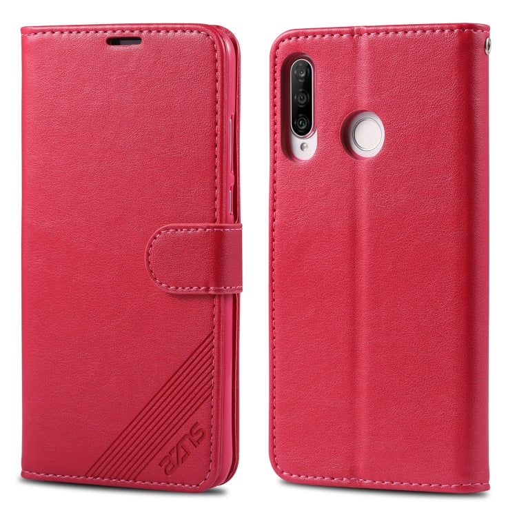 For Huawei P30 Lite / Nova 4E AZNS Sheepskin Texture Horizontal Flip Leather Case with Holder & Card Slots & Wallet