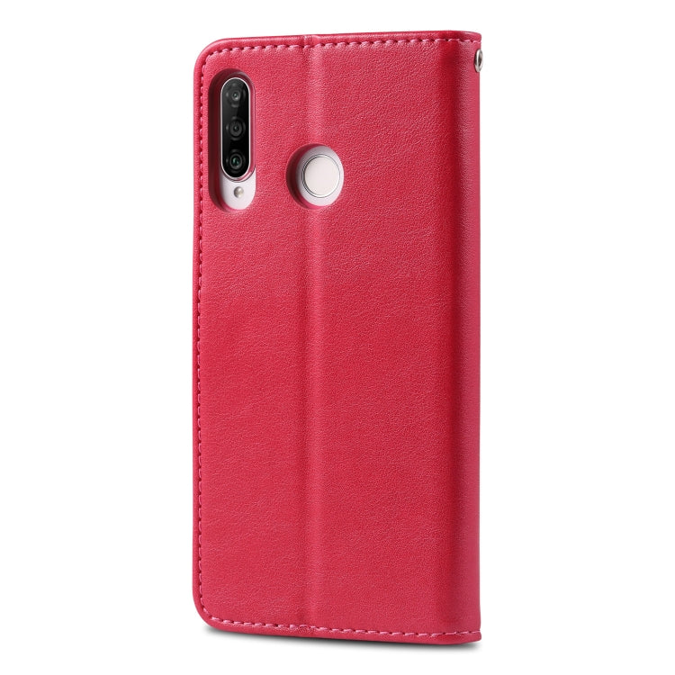 For Huawei P30 Lite / Nova 4E AZNS Sheepskin Texture Horizontal Flip Leather Case with Holder & Card Slots & Wallet