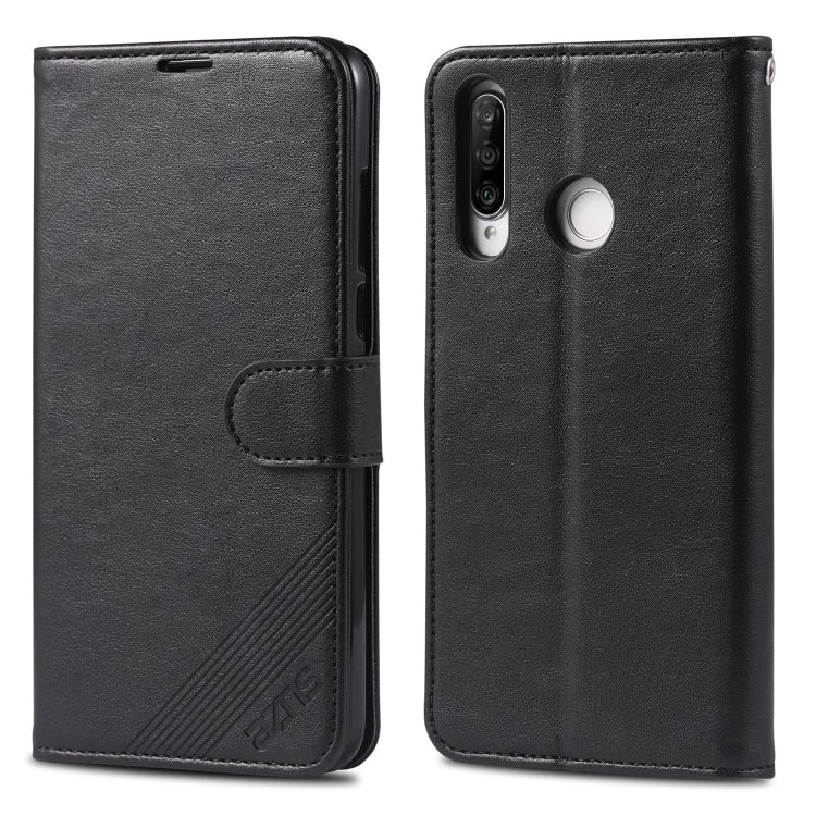 For Huawei P30 Lite / Nova 4E AZNS Sheepskin Texture Horizontal Flip Leather Case with Holder & Card Slots & Wallet