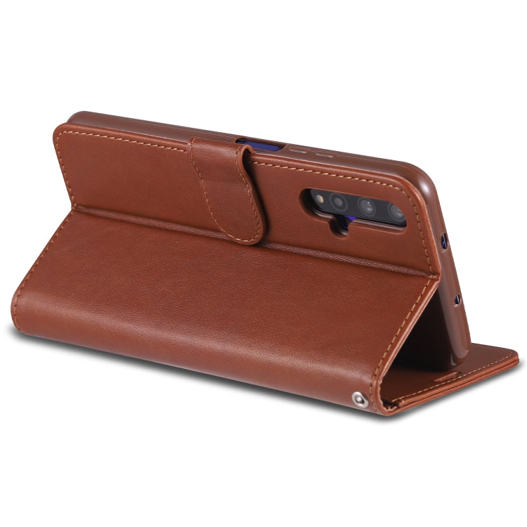 For Huawei Honor 20 AZNS Sheepskin Texture Horizontal Flip Leather Case with Holder & Card Slots & Wallet