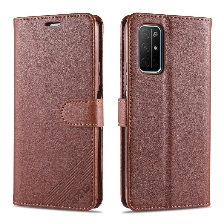 For Huawei Honor 30S AZNS Sheepskin Texture Horizontal Flip Leather Case with Holder & Card Slots & Wallet