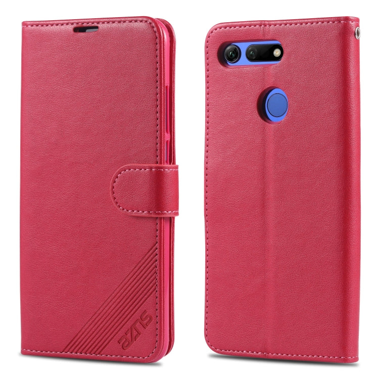 For Huawei Honor V20 AZNS Sheepskin Texture Horizontal Flip Leather Case with Holder & Card Slots & Wallet