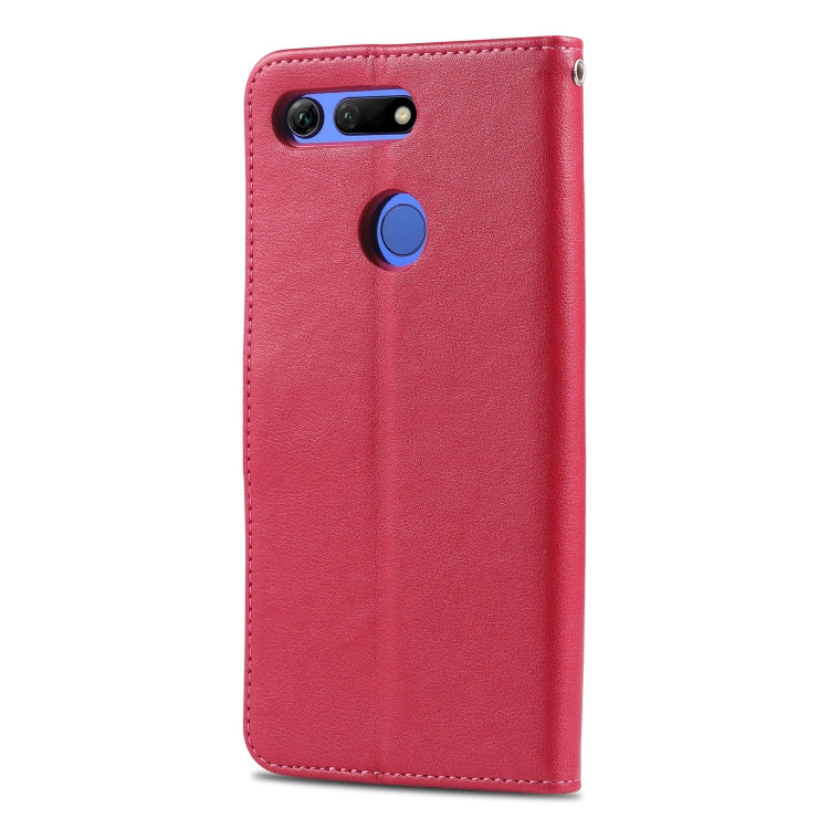 For Huawei Honor V20 AZNS Sheepskin Texture Horizontal Flip Leather Case with Holder & Card Slots & Wallet