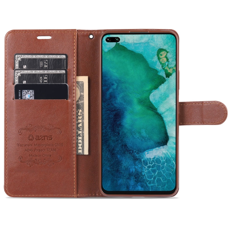 For Huawei Honor V30 AZNS Sheepskin Texture Horizontal Flip Leather Case with Holder & Card Slots & Wallet