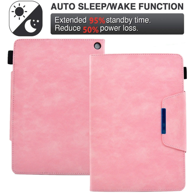 For Amazon Fire Max 11 2023 Suede Cross Texture Magnetic Clasp Leather Tablet Case