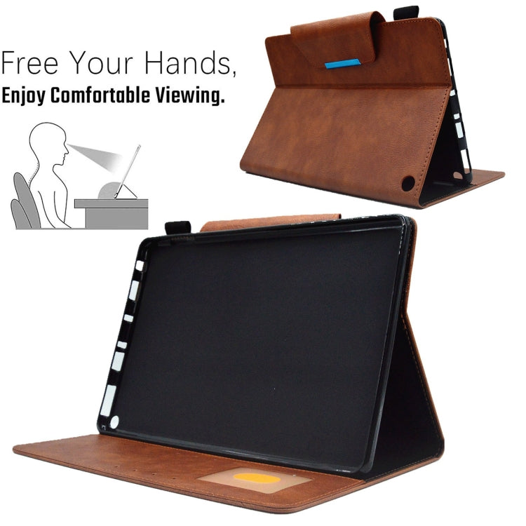 For Amazon Fire Max 11 2023 Suede Cross Texture Magnetic Clasp Leather Tablet Case