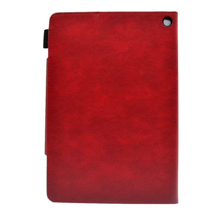 For Amazon Fire Max 11 2023 Suede Cross Texture Magnetic Clasp Leather Tablet Case