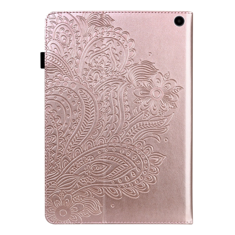 For Amazon Fire Max 11 Peacock Embossed Pattern Leather Tablet Case