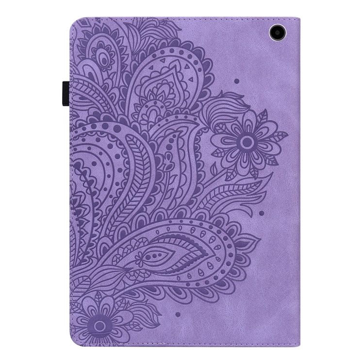 For Amazon Fire Max 11 Peacock Embossed Pattern Leather Tablet Case