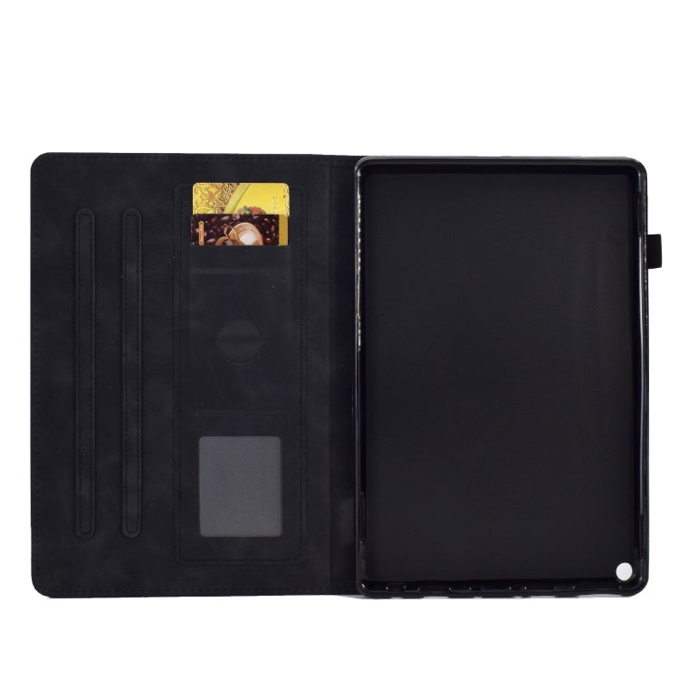 For Amazon Fire Max 11 2023 Embossed Smile Flip Smart Leather Tablet Case