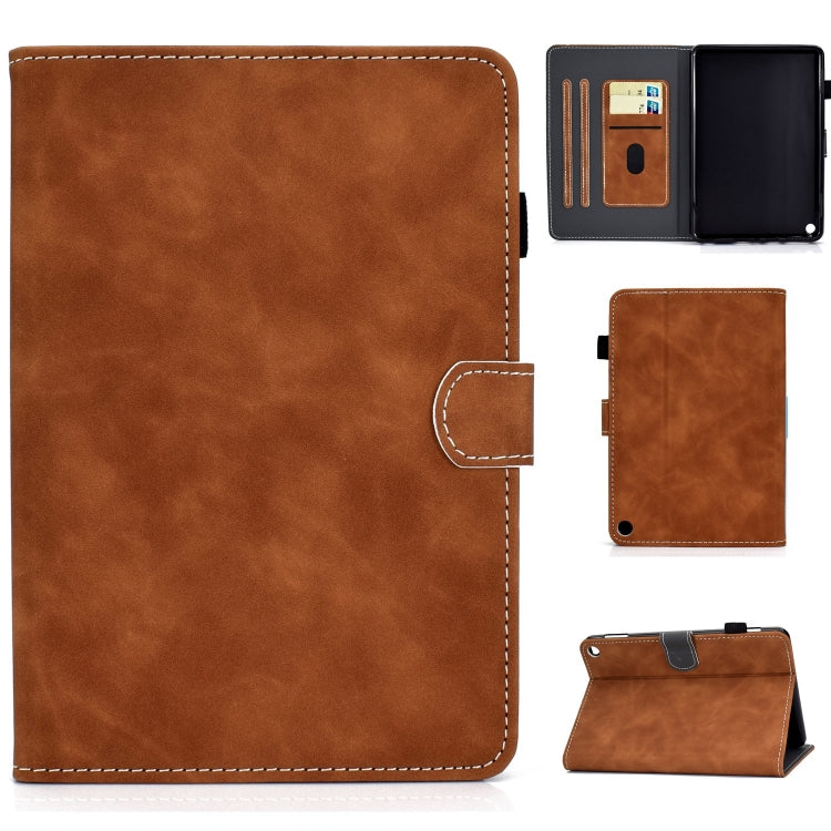 For Amazon Fire Max 11 2023 Cowhide Texture Smart Leather Tablet Case