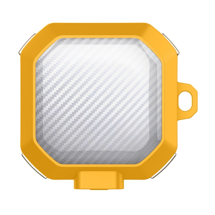 For Samsung Buds Live / Buds2 / Pro / 2Pro TPU + PC Transparent Carbon Fiber Wireless Earphones Protective Case With Switch