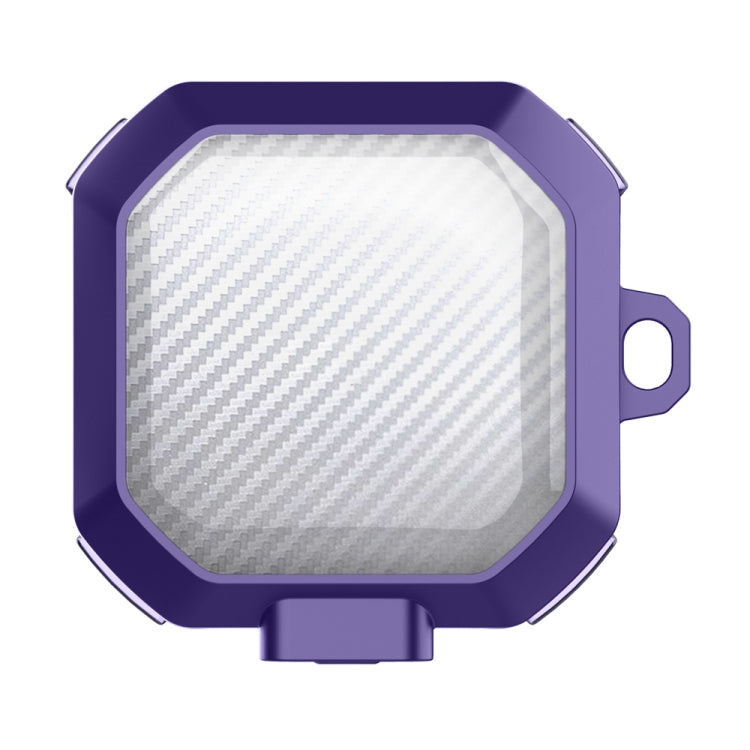 For Samsung Buds Live / Buds2 / Pro / 2Pro TPU + PC Transparent Carbon Fiber Wireless Earphones Protective Case With Switch