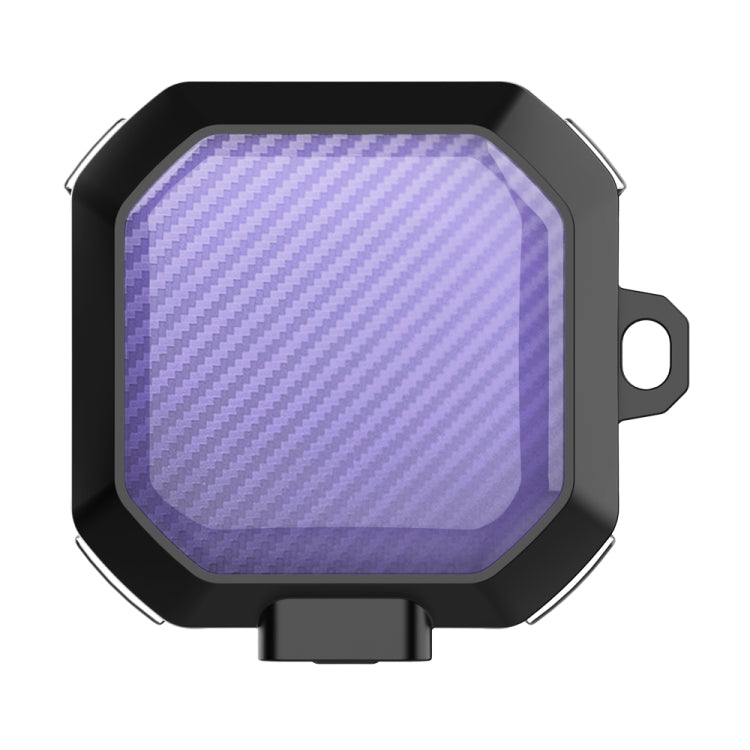 For Samsung Buds Live / Buds2 / Pro / 2Pro TPU + PC Transparent Carbon Fiber Wireless Earphones Protective Case With Switch