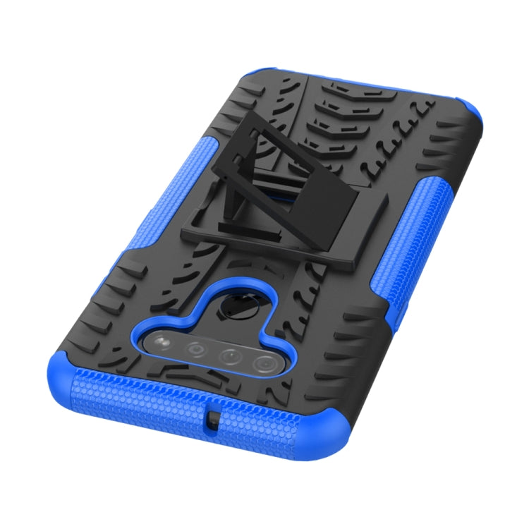 For LG K51 Tire Texture Shockproof TPU+PC Protective Case with Holder