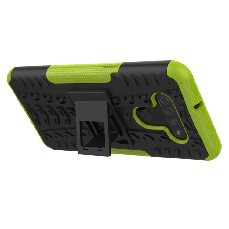 For LG K51 Tire Texture Shockproof TPU+PC Protective Case with Holder