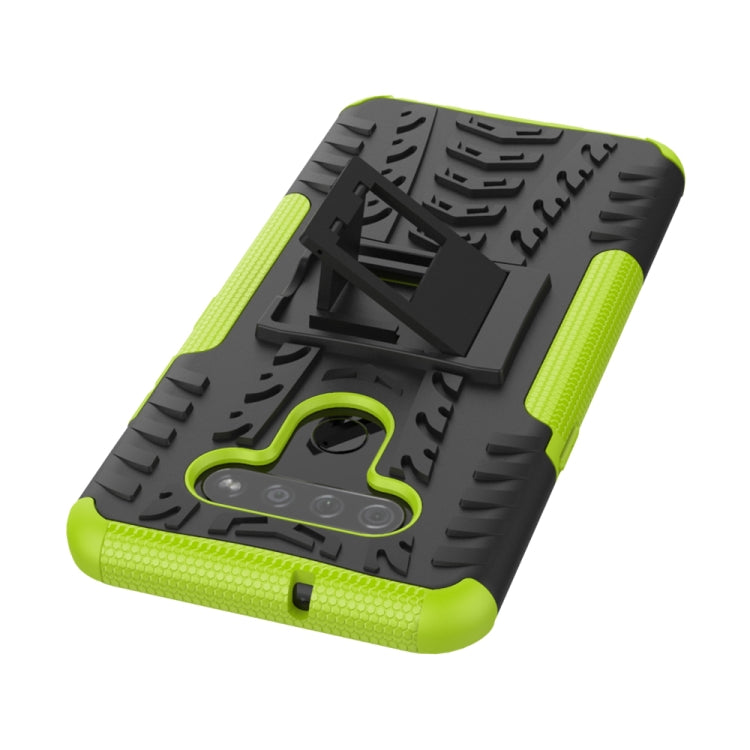 For LG K51 Tire Texture Shockproof TPU+PC Protective Case with Holder
