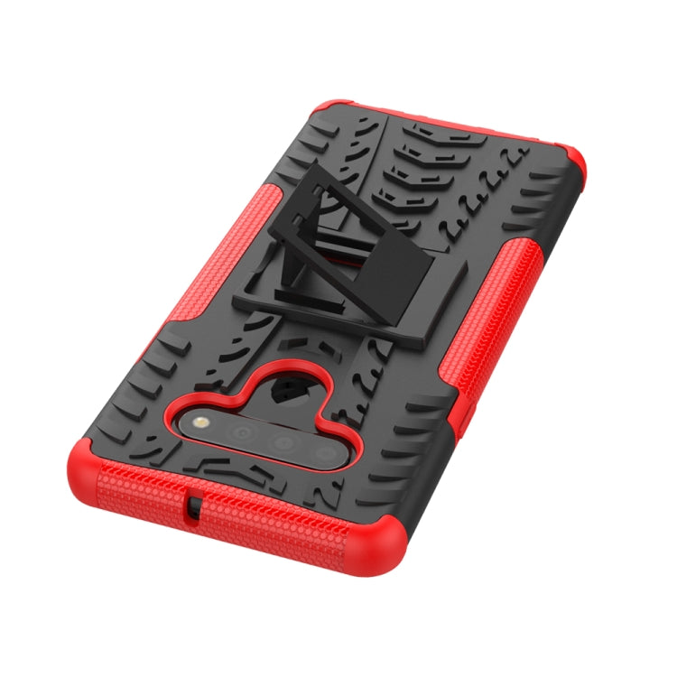 For LG Stylo 6 Tire Texture Shockproof TPU+PC Protective Case with Holder