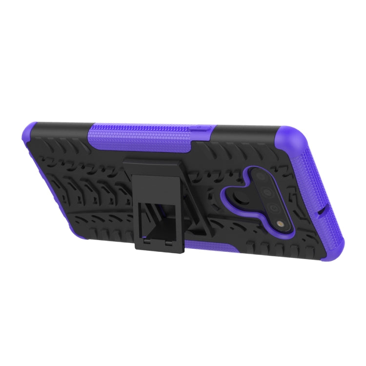 For LG Stylo 6 Tire Texture Shockproof TPU+PC Protective Case with Holder