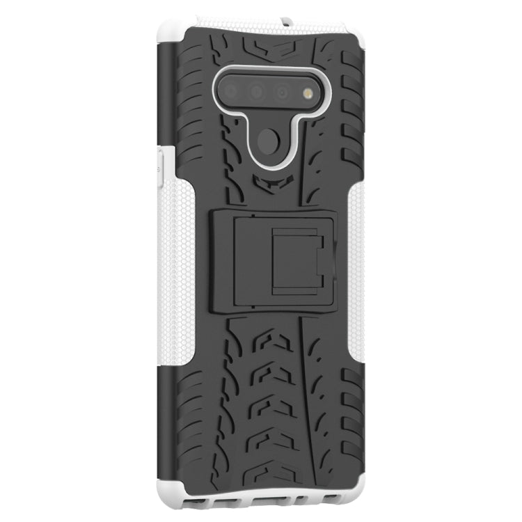 For LG Stylo 6 Tire Texture Shockproof TPU+PC Protective Case with Holder