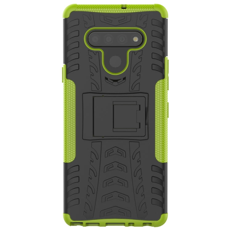 For LG Stylo 6 Tire Texture Shockproof TPU+PC Protective Case with Holder