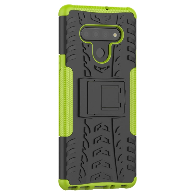 For LG Stylo 6 Tire Texture Shockproof TPU+PC Protective Case with Holder