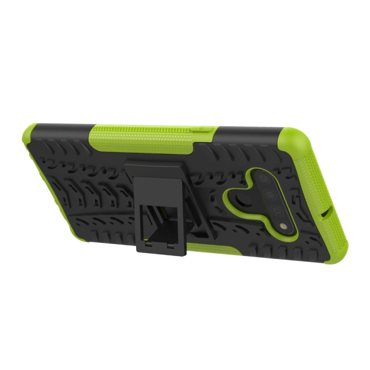 For LG Stylo 6 Tire Texture Shockproof TPU+PC Protective Case with Holder