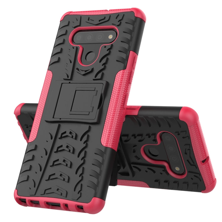 For LG Stylo 6 Tire Texture Shockproof TPU+PC Protective Case with Holder