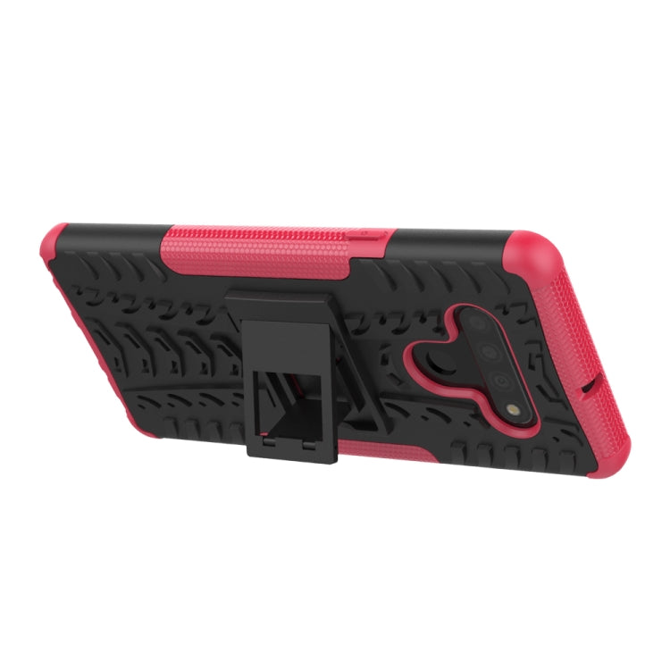 For LG Stylo 6 Tire Texture Shockproof TPU+PC Protective Case with Holder