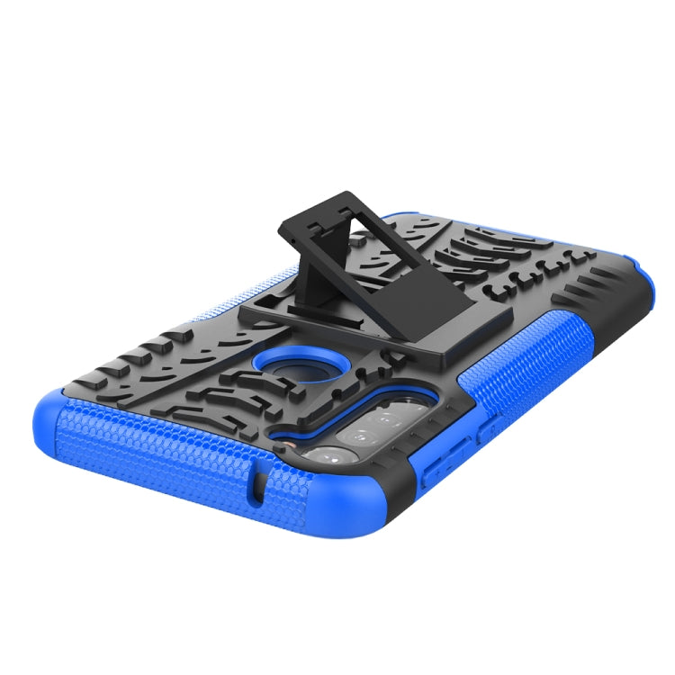 For Motorola Moto G Stylus Tire Texture Shockproof TPU+PC Protective Case with Holder