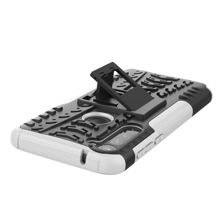 For Motorola Moto G Stylus Tire Texture Shockproof TPU+PC Protective Case with Holder