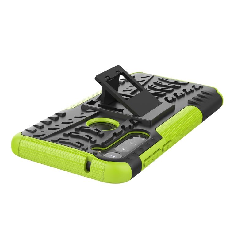 For Motorola Moto G Stylus Tire Texture Shockproof TPU+PC Protective Case with Holder