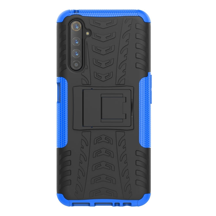For OPPO Realme 6 Pro Tire Texture Shockproof TPU+PC Protective Case with Holder